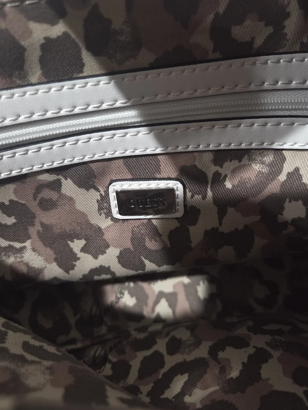 Guess G-Lux Status Black Quilted Satchel with Top Handles Black White Multi NWT